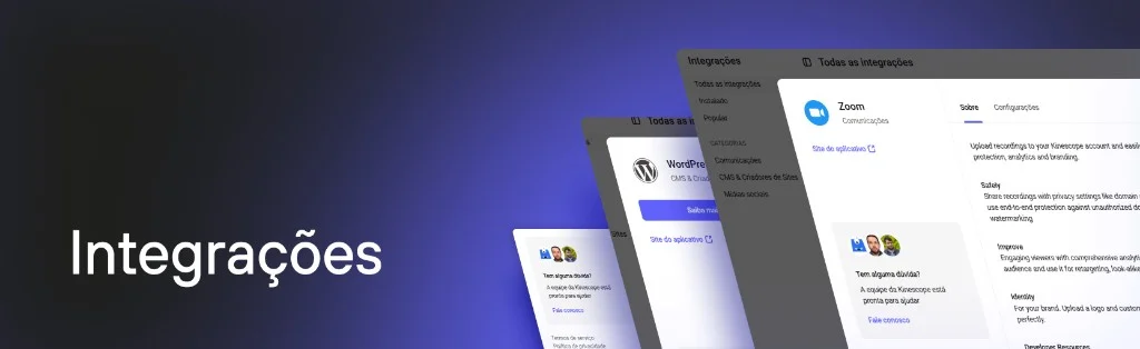 Integrações do Kinescope