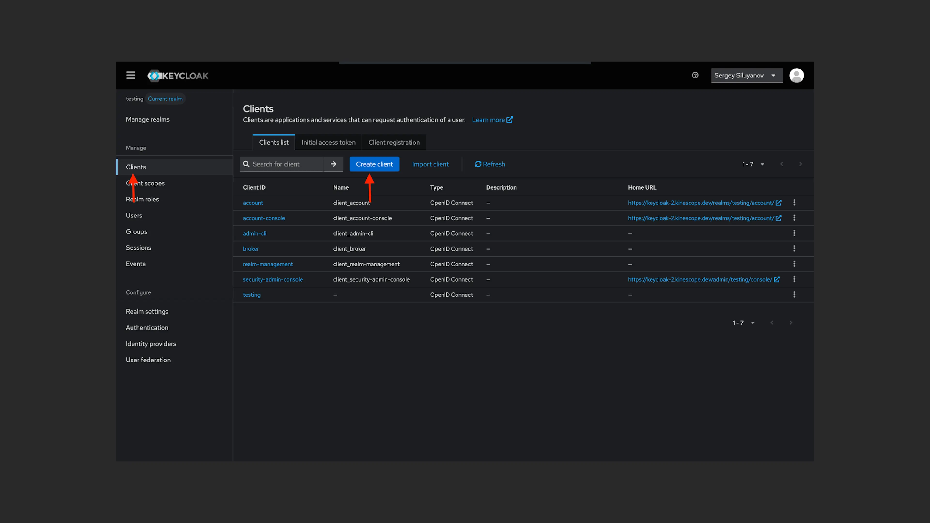 Criando um cliente no Keycloak