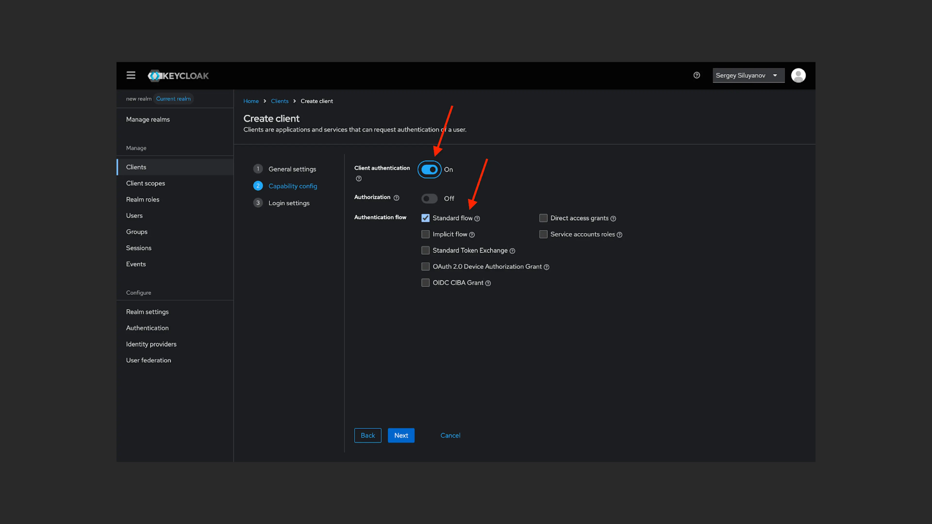 Configurando o fluxo de autenticação no Keycloak