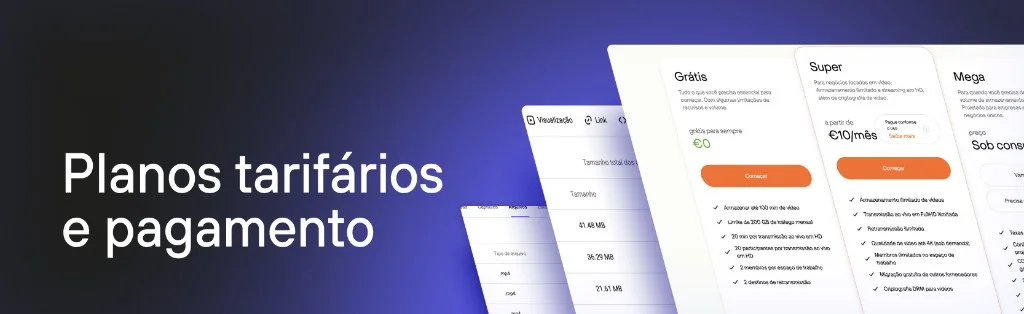 Planos de preços do Kinescope